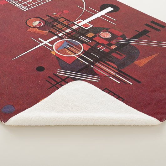 Couverture Sherpa Kandinsky - Rouge terne (3/4)