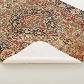 Couverture Sherpa Kashan perse brûlé orange jaune  (3/4)