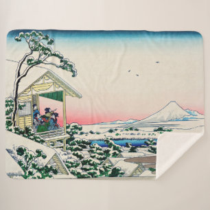 Couverture Sherpa Katsushika Hokusai - Maison de thé à Koishikawa