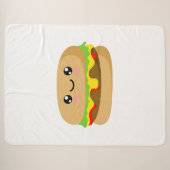 Couverture Sherpa Kawaii Burger (Devant (Horizontal))
