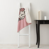 Couverture Sherpa Kawaii Chocolate Milk Cat – Cozy Drink & Cuteness (En situation)