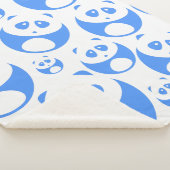 Couverture Sherpa Kawaii Panda bébé bleu et blanc modèle (3/4)