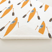 Couverture Sherpa Kayak orange avec des aviron (3/4)