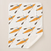 Couverture Sherpa Kayak orange avec des aviron (Devant)