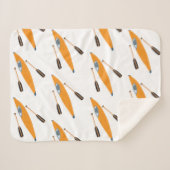 Couverture Sherpa Kayak orange avec des aviron (Devant (Horizontal))