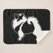 Couverture Sherpa Keeshond Graphics - Cute Original Chig Art (Devant (Horizontal))