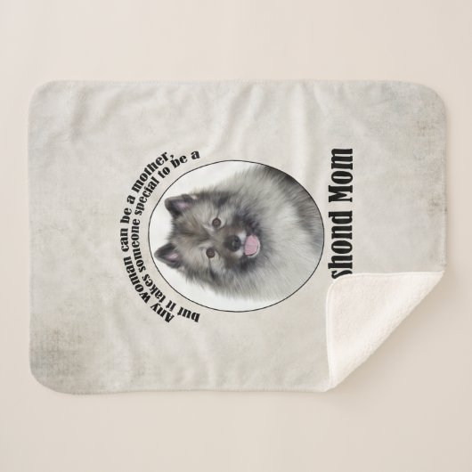 Couverture Sherpa Keeshond Maman (Devant (Horizontal))