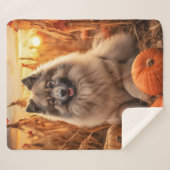 Couverture Sherpa Keeshond'automne (Devant (Horizontal))