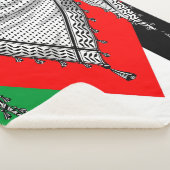 Couverture Sherpa Keffiyeh Écharpe palestinienne tissu traditionnel (3/4)