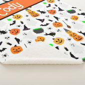 Couverture Sherpa Kid Halloween Ghost Citrouille Black Chat Personna (3/4)