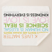 Couverture Sherpa #KindnessIsEverything Sherpa Blanket (blanc) (Devant (Horizontal))