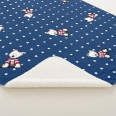 Couverture Sherpa KiniArt 1st Mate Westie Sherpa Blanket (3/4)