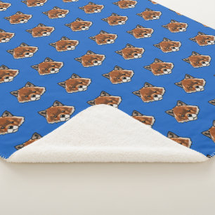 Couverture Sherpa KiniArt Cute Fox