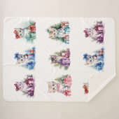 Couverture Sherpa Kittens de Noël (Devant (Horizontal))