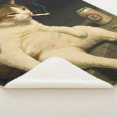 Couverture Sherpa Kitty Chaton Fumé Drôle Mème Chat Génération Z (3/4)