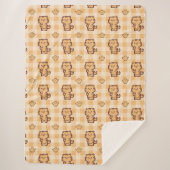 Couverture Sherpa Kitty et petit motif de poulet (Devant)