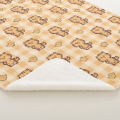 Couverture Sherpa Kitty et petit motif de poulet (3/4)