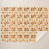 Couverture Sherpa Kitty et petit motif de poulet (Devant (Horizontal))