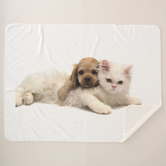 Couverture Sherpa Kitty Love (Devant (Horizontal))