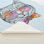 Couverture Sherpa Kitty sage KAT (3/4)
