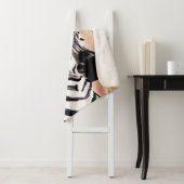 Couverture Sherpa Klimt Zebra | Couronne De Fleurs (En situation)