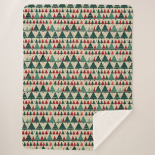 Couverture Sherpa Knit Sweat Arbre de Noël Motif traditionnel 2