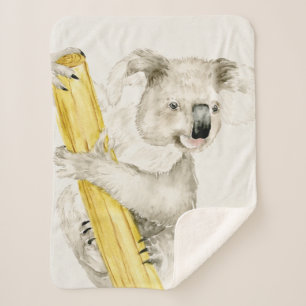 Couverture Sherpa Koala de bébé mignon et velu