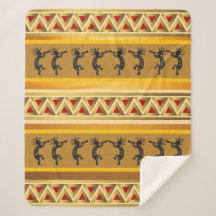 Kokopelli Southwestern Blanket