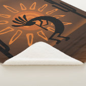 Couverture Sherpa Kokopelli Sud-Ouest Russe Brown Sherpa (3/4)