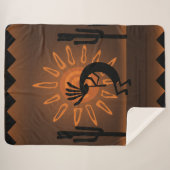 Couverture Sherpa Kokopelli Sud-Ouest Russe Brown Sherpa (Devant (Horizontal))