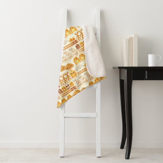 Couverture Sherpa Kowalski Bakery Rows of Traitements Motif (En situation)