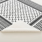 Couverture Sherpa Kuffiya en Jordanie noir et blanc (3/4)