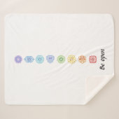 Couverture Sherpa Kundalini Yoga Chakras être ouvert (Devant (Horizontal))