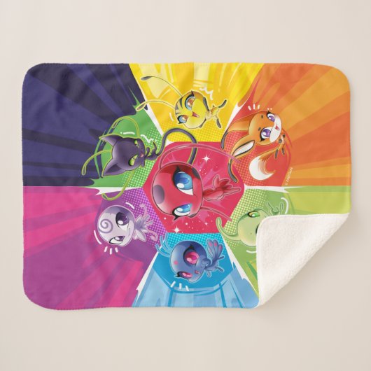 Couverture Sherpa Kwamis coloré (Devant (Horizontal))