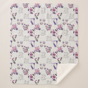 Couverture Sherpa La beauté vient du motif d'intérieur