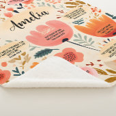 Couverture Sherpa La Bible Florale Boho Versets Affirmation Avec Nom (3/4)