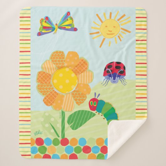 Couverture Sherpa La Caterpillar Très Affamée Bonne Matinée Soleil (Devant)