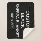 Couverture Sherpa La coutume a personnalisé 40" NOIR x 30" (Devant)