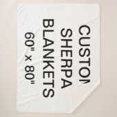 Couverture Sherpa La coutume a personnalisé 60" x 80" le blanc (Devant)