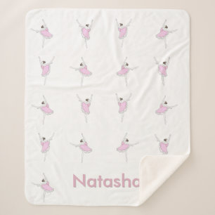 Couverture Sherpa La danse rose Ballerina Poses Girl