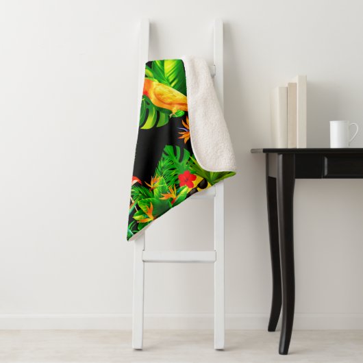 Couverture Sherpa La forêt tropicale feuille (En situation)