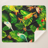Couverture Sherpa La forêt tropicale feuille (Devant (Horizontal))