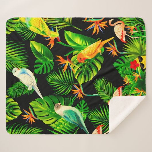 Couverture Sherpa La forêt tropicale feuille (Devant (Horizontal))