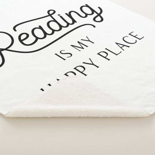 Couverture Sherpa La lecture est mon joyeux endroit Sherpa Throw (3/4)