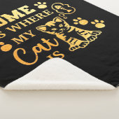 Couverture Sherpa La Maison Amoureux des chats Est Là Où Mon Chat Es (3/4)