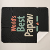 Couverture Sherpa La meilleure papaye du monde | Cadeau Père (Devant (Horizontal))