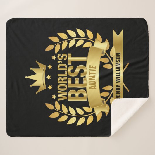 Couverture Sherpa La meilleure tante du monde en or noir (Devant (Horizontal))