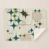 Couverture Sherpa La moitié du siècle Starbursts moderne et globes (Devant (Horizontal))