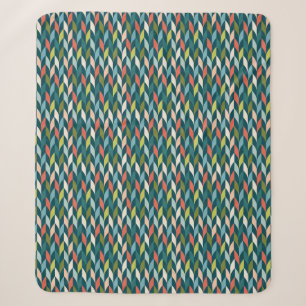 Couverture Sherpa La moitié du siècle Teal moderne et motif de