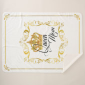 Couverture Sherpa La Reine de la Couronne personnalisée Maman - Sher (Devant (Horizontal))
